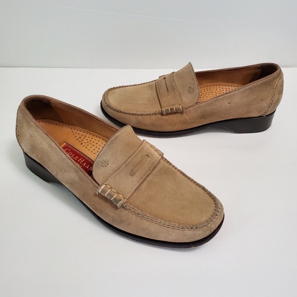 Cole Haan Shoes - Cole Haan Country Tan Suede Penny Loafers Size 9